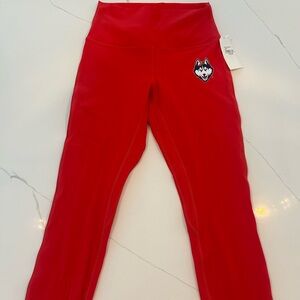 lululemon athletica Red Leggings with UCONN Logo